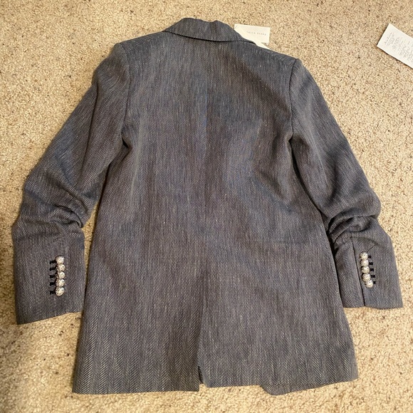 Veronica Beard Martel Dickey Jacket Blazer Blue White New With Tags Size 4 - Picture 2 of 7